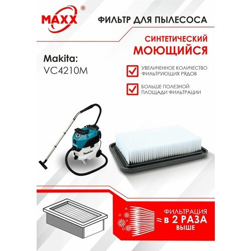 Фильтр синтетический, моющийся для пылесосов Makita VC 4210M, W107418351