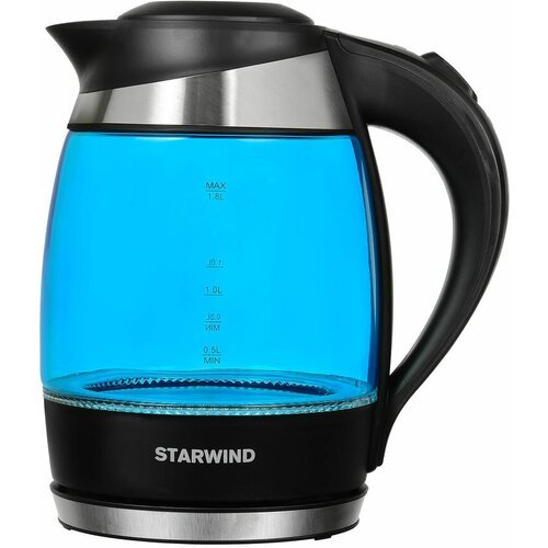 Чайник электрический STARWIND SKG2216, 2200Вт, синий и черный