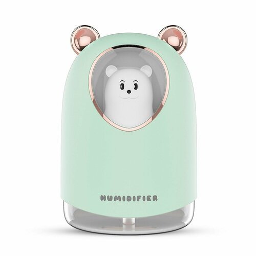 Увлажнитель воздуха для дома настольный Humidifier К5, зелёный медвежонок