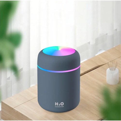 Мини-увлажнитель воздуха С подсветкой HUMIDIFIER H2O серый