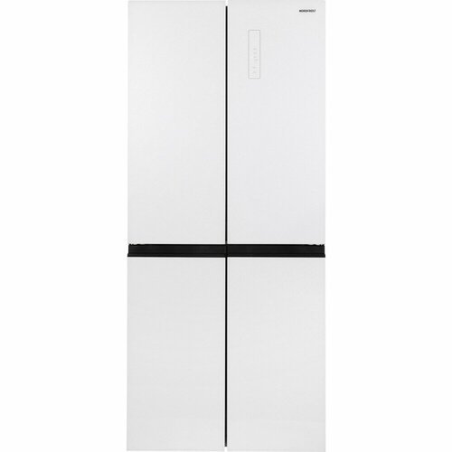 Холодильник NORDFROST RFQ 450 NFGW, 4 двери, инвертор, объем 451 л, индивидуальная зона свежести и контроля влажности, цвет «белое мерцающее стекло»