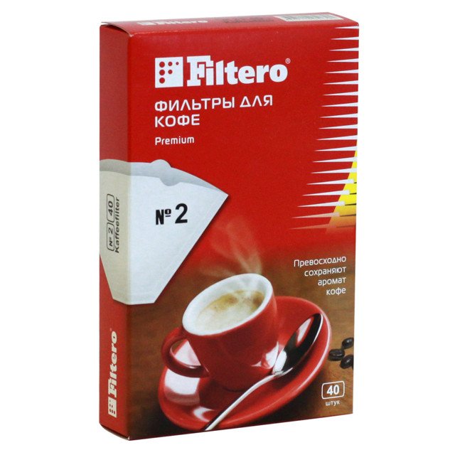 фильтры для кофе FILTERO 1х2/40 белые