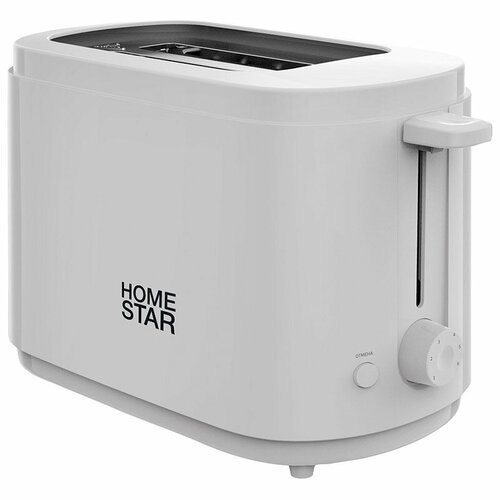 Тостер HomeStar HS-1050, цвет: белый, 750 Вт