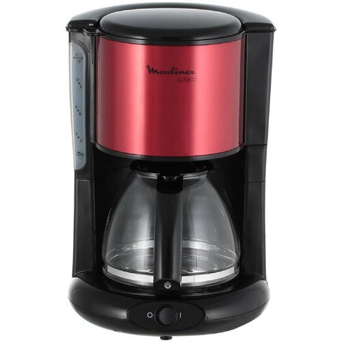 Кофеварка капельная Moulinex FG360D10, черный/красный