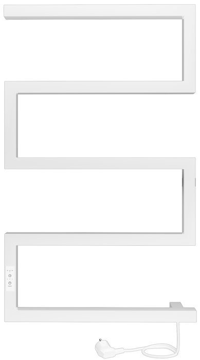 Электрический s образный полотенцесушитель INDIGO Sparta (el) 80/50 Белый матовый